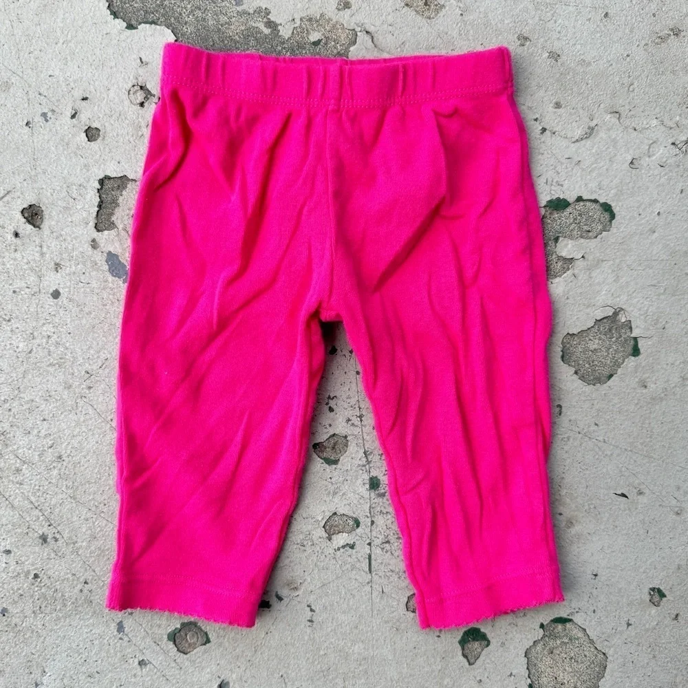 Pink Pull On Pants with Penguin Graphic